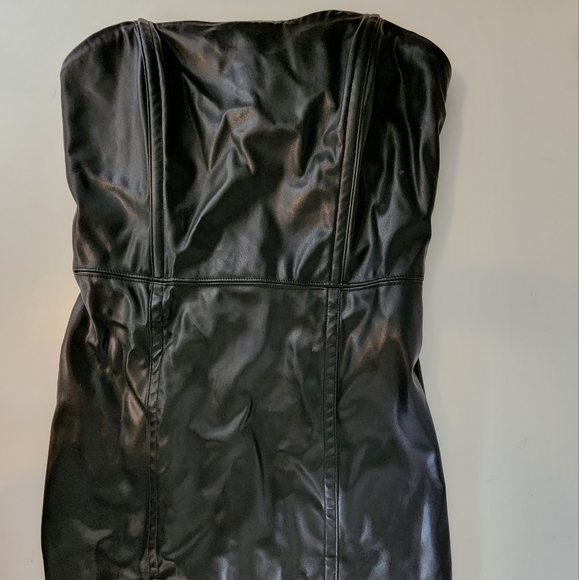 DYNAMITE- *NWT* PU Bustier Mini Dress (Small) - Picture 3 of 7